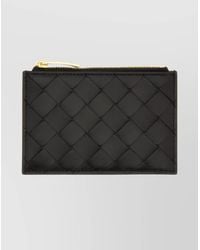 Bottega Veneta - Leather Woven Cardholder - Lyst