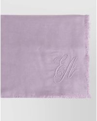 Emporio Armani - Cashmere Blend Frayed Square Scarf - Lyst