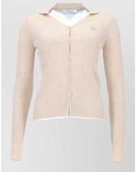 Maison Kitsuné - Baby Fit Cardigan V Neck Ribbed - Lyst