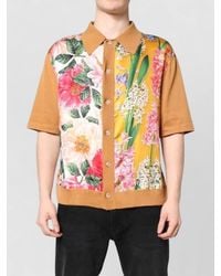 Dolce & Gabbana - Silk Floral-Print Collared Short-Sleeve Shirt - Lyst