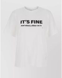 Victoria Beckham - Organic Cotton Slogan T-Shirt - Lyst