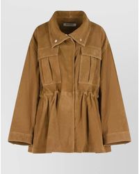 Rohe - Suede Jacket Collared Design Button Detail - Lyst