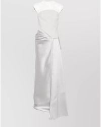 Solace London - Strapless Draped Maxi Dress - Lyst