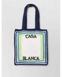 CASABLANCA - Shoulder Bag Square Shape Crochet Dual Handles - Lyst