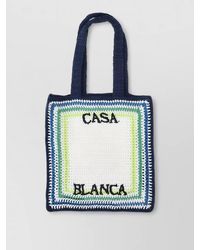 CASABLANCA - Striped Cotton Shoulder Bag - Lyst