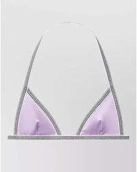 Versace - Triangle Bikini Top Greca Motif Halterneck - Lyst
