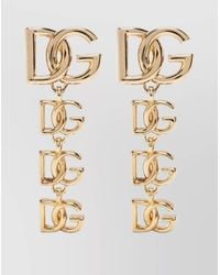 Dolce & Gabbana - Logo Pendant Long Earrings - Lyst