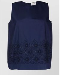 P.A.R.O.S.H. - Cotton Cutout Sleeveless Top - Lyst