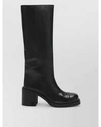 Miu Miu - Knee Length Boots Block Heel Round Toe - Lyst