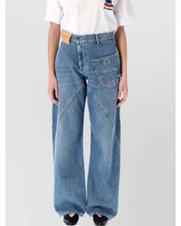 JW Anderson - Denim High-Rise Twisted Straight-Leg Jeans - Lyst