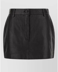 P.A.R.O.S.H. - Leather Mini Skirt - Lyst