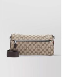 Gucci - Adjustable Strap Messenger Bag With Front Pocket - Lyst