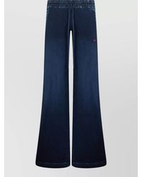 DIESEL - High-Rise Wide-Leg Denim Trousers - Lyst