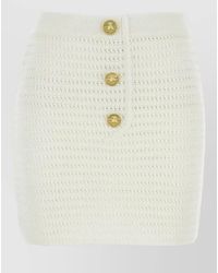 LeKasha - Linen Crochet Mini Skirt - Lyst