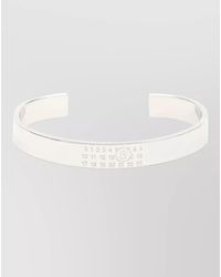 MM6 by Maison Margiela - Logo Brass Open Cuff Bracelet - Lyst