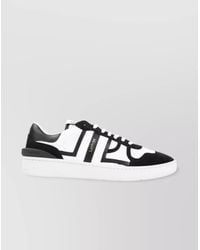 Lanvin - Leather Clay Low-Top Sneakers - Lyst