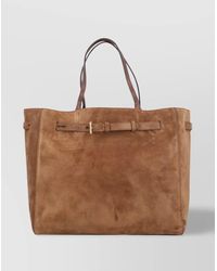 Tom Ford - Rectangular Suede Tote With Belt Detail - Lyst