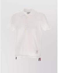 Thom Browne - Relaxed-Fit Cotton Piqué Short-Sleeve Polo Shirt - Lyst