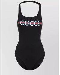 Gucci - Logo One Piece Swimsuit - Lyst