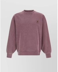 Carhartt - Crew Neck Sweatshirt With Ribbed Cuffs And Hem - Lyst