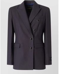 Pinko - Tailored Pinstripe Double Breasted Suit Jacket - Lyst