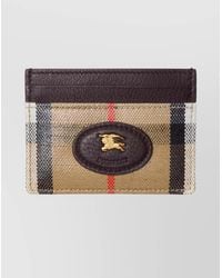 Burberry - Checked Canvas Card Holder - Lyst