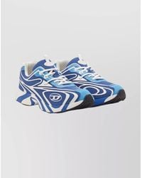 DIESEL - Swirl Pattern Low Top Sneakers With Rubber Sole - Lyst