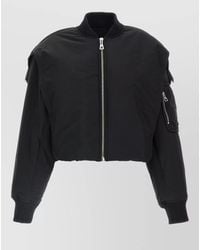 Jean Paul Gaultier - Hooded Bomber Jacket Ribbed Trim Sleeve Pocket - Lyst