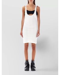 The Attico - Ribbed Scoop Neck Mini Dress - Lyst