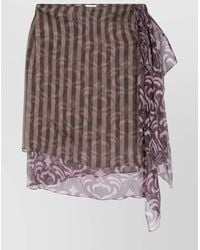 Dries Van Noten - Asymmetric Layered Pleated Skirt Design - Lyst