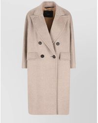 Max Mara - Cashmere Alpaca Wool Double-Breasted Coat - Lyst