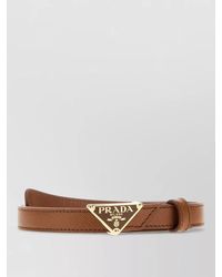 Prada - Leather Belt Adjustable Size Smooth Finish Buckle - Lyst