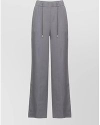Peserico - Linen Trousers Straight Cut Wide Leg - Lyst
