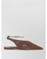 Jil Sander - Goat Leather Slingback Sandals Pointed Toe - Lyst
