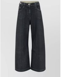 The Attico - Wide-Leg Denim Trousers - Lyst