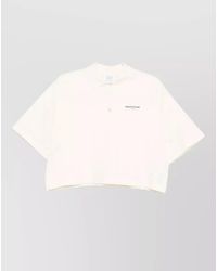 Maison Kitsuné - Organic Cotton Oversized Cropped Short-Sleeve Polo Shirt - Lyst