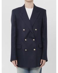Tagliatore - Double-Breasted Linen Jacket - Lyst