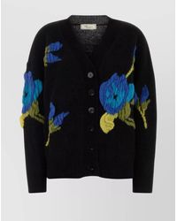 Blumarine - Stretch Nylon Blend Floral Cardigan - Lyst