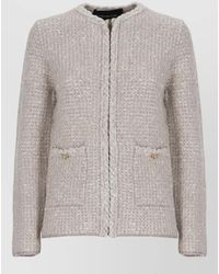 Fabiana Filippi - Sequinned Round Neck Suit Jacket - Lyst