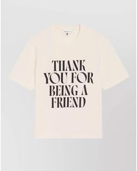 Ami Paris - Cotton Boxy Fit Short Sleeve Printed T-Shirt - Lyst
