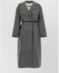 Jil Sander - Long Length Coat With Belted Waist - Lyst