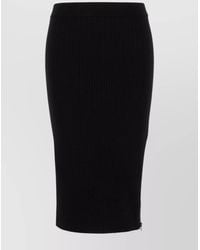 Tom Ford - Ribbed Silk Midi Pencil Skirt - Lyst