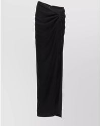 Monot - Long Draped High-Waisted Midi Skirt - Lyst