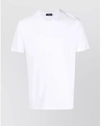 Herno - Cotton Ribbed Crew-Neck Short-Sleeve T-Shirt - Lyst