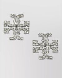 Tory Burch - Crystal Stud Earrings Minimal Jewel Design - Lyst