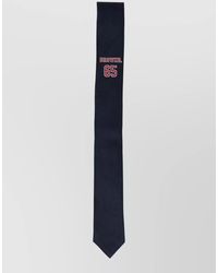 Thom Browne - Icon Slim Tie Embroidered Detail - Lyst