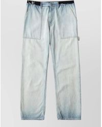 MM6 by Maison Margiela - High-Rise Wide-Leg Denim Jeans - Lyst