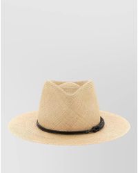 Brunello Cucinelli - Monile Hat Wide Brim Woven Band - Lyst