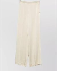 forte_forte - High Waist Satin Wide Leg Trousers - Lyst