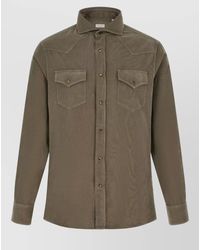 Brunello Cucinelli - Corduroy Easy-Fit Shirt - Lyst